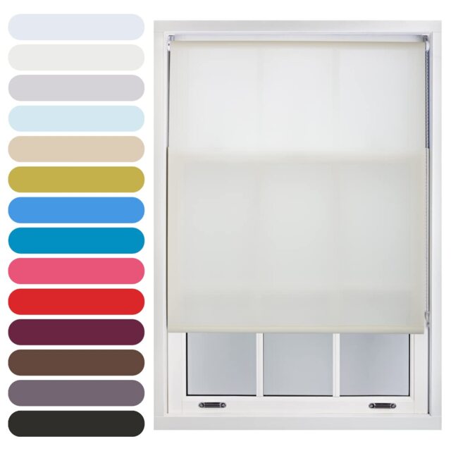 205cm Wide Daylight Roller Blind 165cm Drop Cream Cream