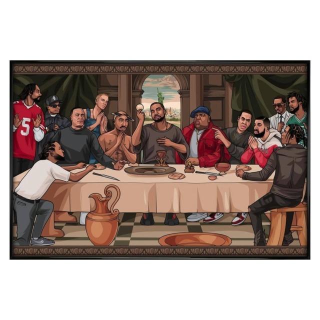 Gloss Black Framed The Last Supper of Hip Hop Maxi Poster Multi