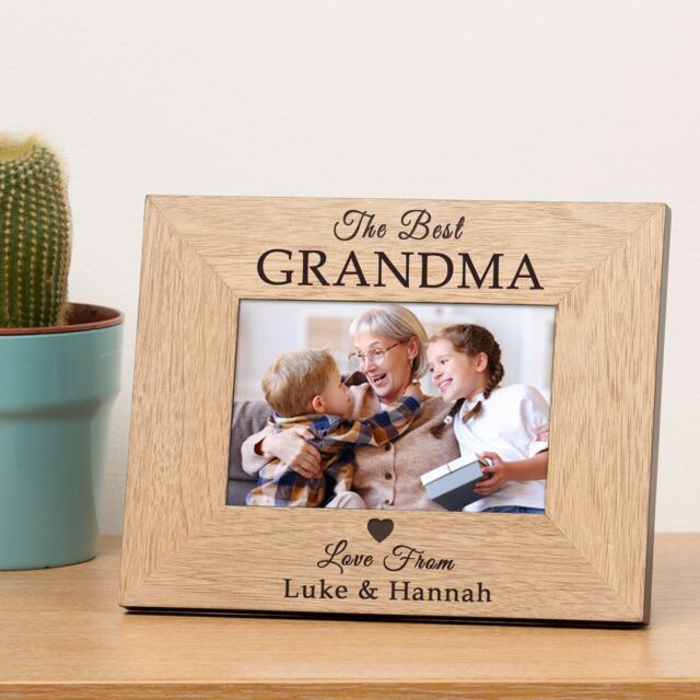 Personalised The Best . . . Wood Picture Frame 7 x 5 for Grandma