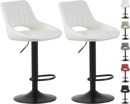 MCC Direct Set of 2 Height Adjustable Bar Stool Kitchen Breakfast Chairs Stacey