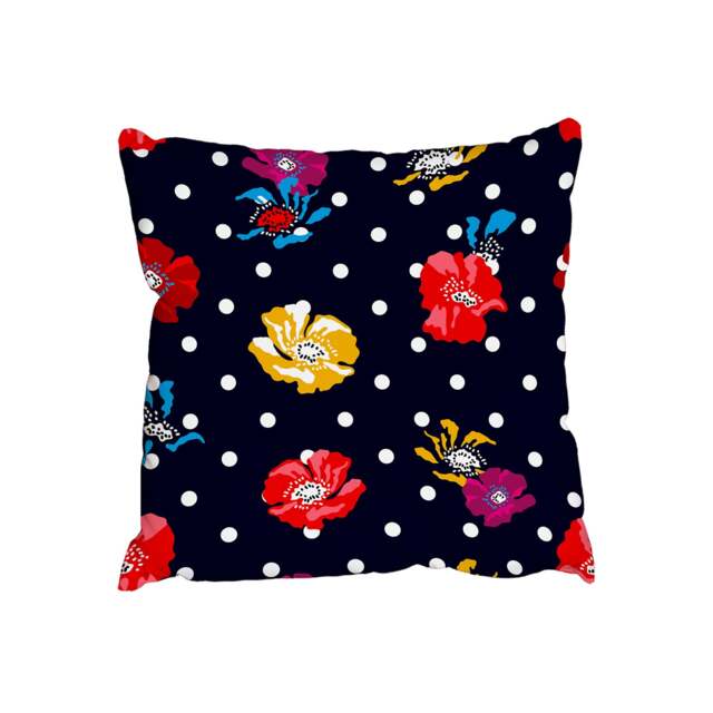Poppies on dark dotted background (Outdoor Cushion)