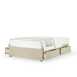 Super Ortho Orthopaedic Cream Naples Velvet 4 Drawer Divan Set King Size