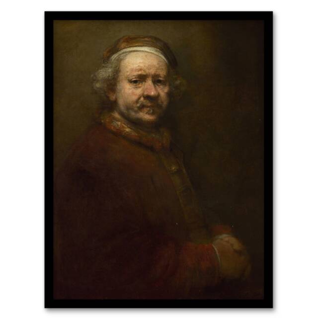 Rembrandt van Rijn Self Portrait at the Age of 63 Framed Wall Art Print A3