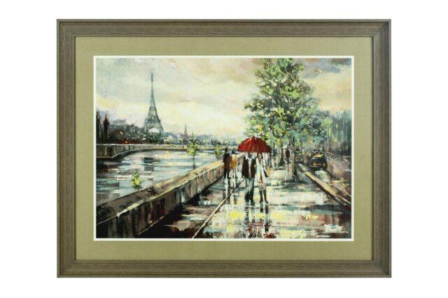 City Framed Paris Wall Art 90x70cm Multi