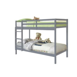 3ft Single Wooden Bunk Bed In Grey