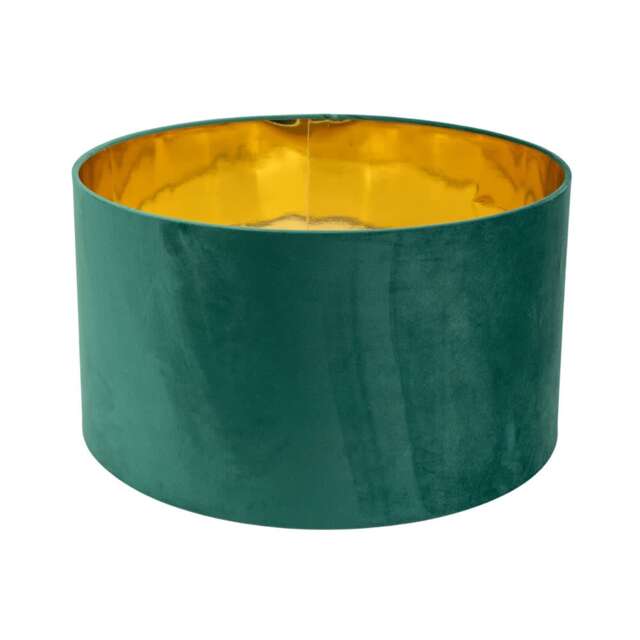 ValueLights Reni Large Forest Green Velvet Chrome Shade and Bulb