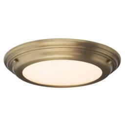 Welland LED 1 Light Flush Light - Aged Brass