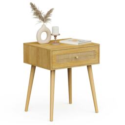 VonHaus Rattan Bedside Table
