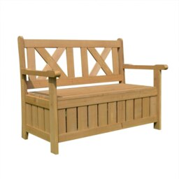 Darcy Garden Wooden Storage Bench - Natural