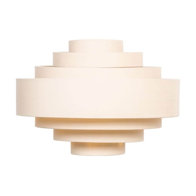 ValueLights Sette Textured Cream Tiered Ceiling Pendant Shade Cream