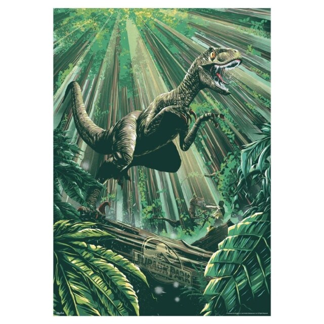 Jurassic Park Raptor In Trees Limited Edition 30th Anniversary Art Print