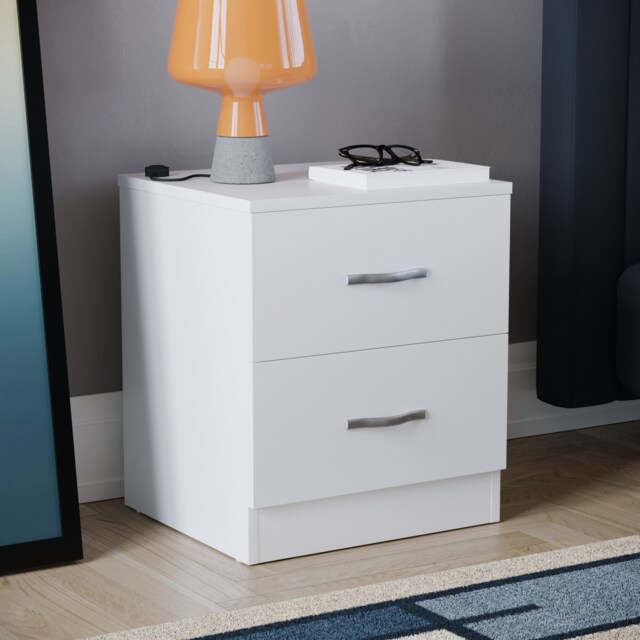 Vida Designs Riano 2 Drawer Bedside Chest Cabinet Table Nightstand, White