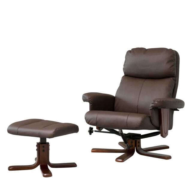 Woodacre Swivel Recliner with Massage and Heat - Brown