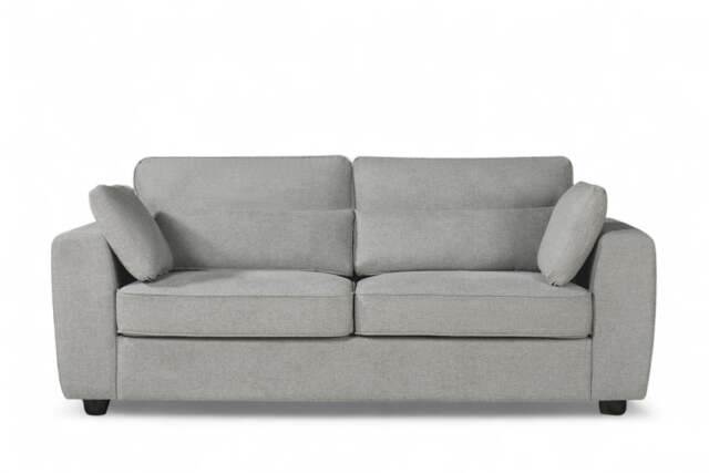 Light Grey Chenille Fabric 3 Seater Sofa ALFIE