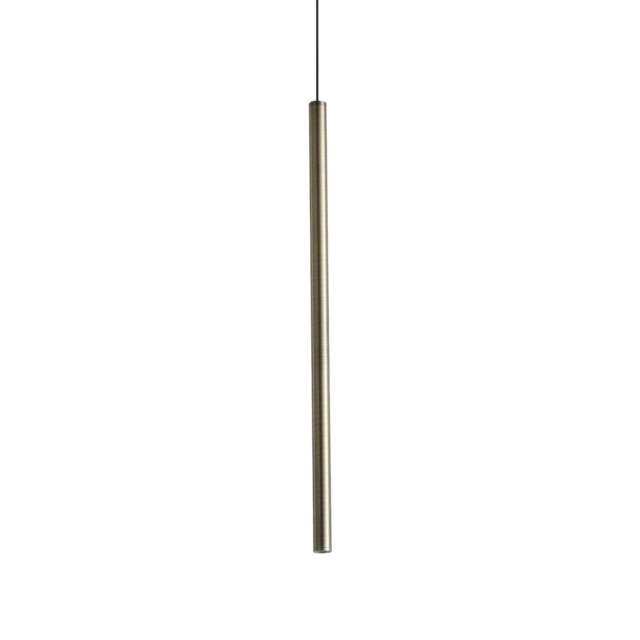 Look 40cm Slim Pendant Ceiling Light Brass 1x LED 220lm 3000K