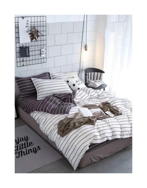 Ezysleep Pinstripe Printed Duvet Set - Duvet Cover And Pillowcases Multi