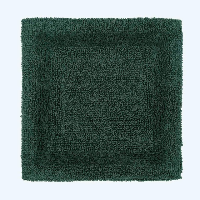Homescapes Luxury Reversible Cotton Shower Mat - Forest Green Forest Green