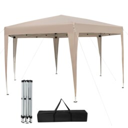 COSTWAY 400 x 348 cm Pop-Up Canopy Tent Gazebo w/ Dressed Legs