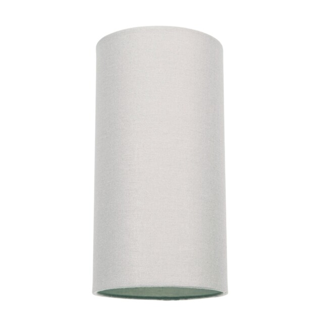 Contemporary and Stylish Dove Grey Linen Fabric Tall Cylindrical 25cm Lampshade Grey Grey 1