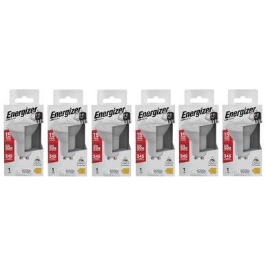 Energizer LED GU10 345lm 3.6W 4000K (Cool White) Light Bulb - Pack of 6