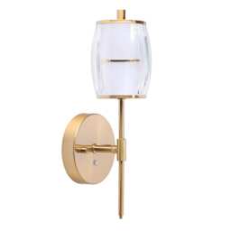 Satin Gold Wireless Rechargeable Touch Dimmer Wall Light with Clear Glass Shade Gold Gold 1