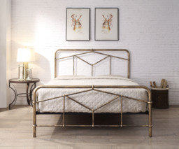 Axton Double 4ft 6 Antique Bronze Metal Bed Frame Bronze Hand painted antique bronze finish Double