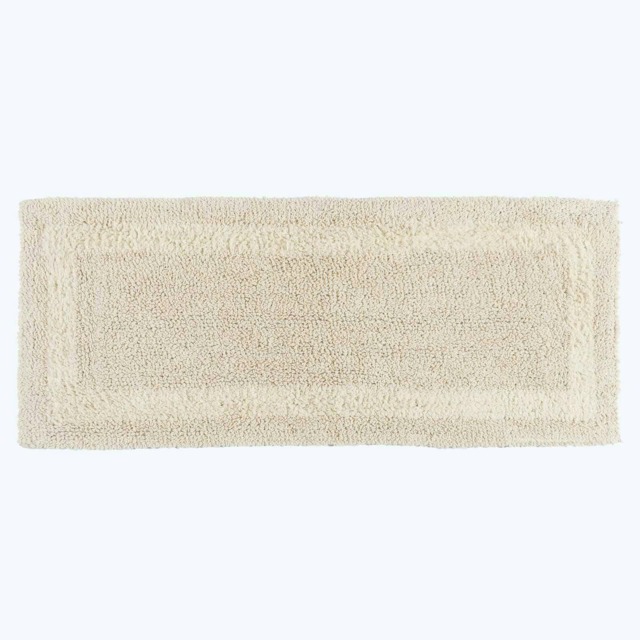 Homescapes Luxury Reversible Bath Mat Runner - Natural Cream