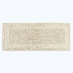 Homescapes Luxury Reversible Bath Mat Runner - Natural Cream