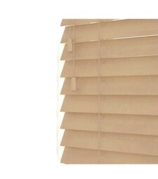 90cm Fawn Oak Wooden Venetian Blinds With Strings (130cm drop) Brown Brown