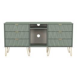 Dallas 6 Drawer Sideboard in Reed Green (Ready Assembled) Green Reed Green