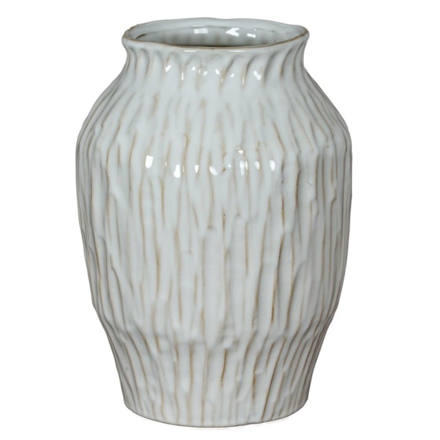Numa Ople Vase - Ceramic - L19 x W19 x H27 cm - White