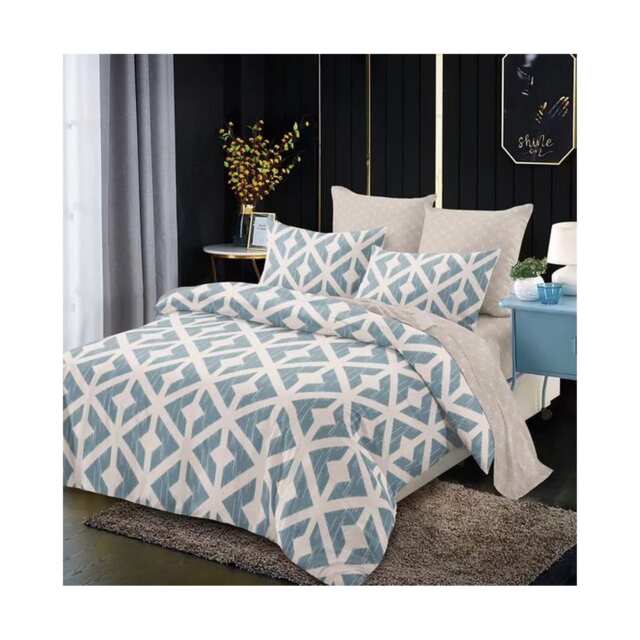 Ezysleep Aztec Blue Printed Duvet Cover Set Soft Bedding Single Double King Multi