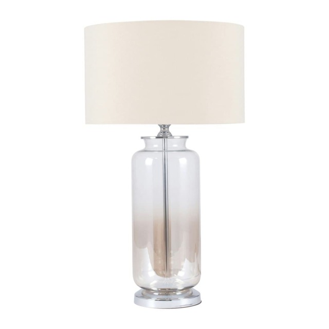 Lustre Ombre Glass Table Lamp with Champagne Shade