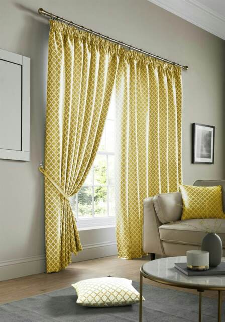Cotswold Pencil Pleat Curtain - Ochre - 116 cm x 229cm