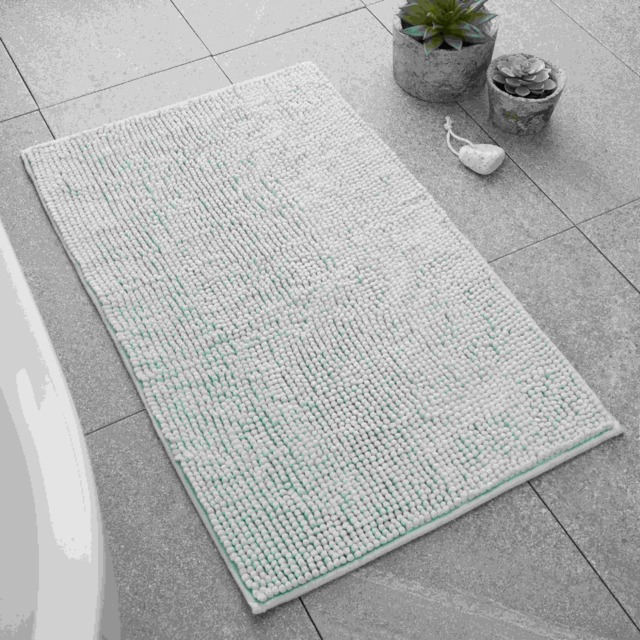 Catherine Lansfield Bobble Bath Mat Blue Duck Egg Blue 50 x 80 cm