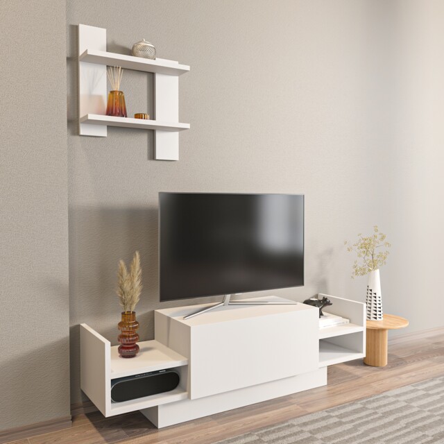 Decorotika Bahara TV Unit for TVs up to 42 inches With Shelves