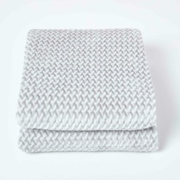 Homescapes Grey Mora Faux Fur Velvet Throw - 130 x 160 cm