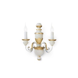 Firenze 2 Light Indoor Candle Wall Light Gold, Ivory, E14
