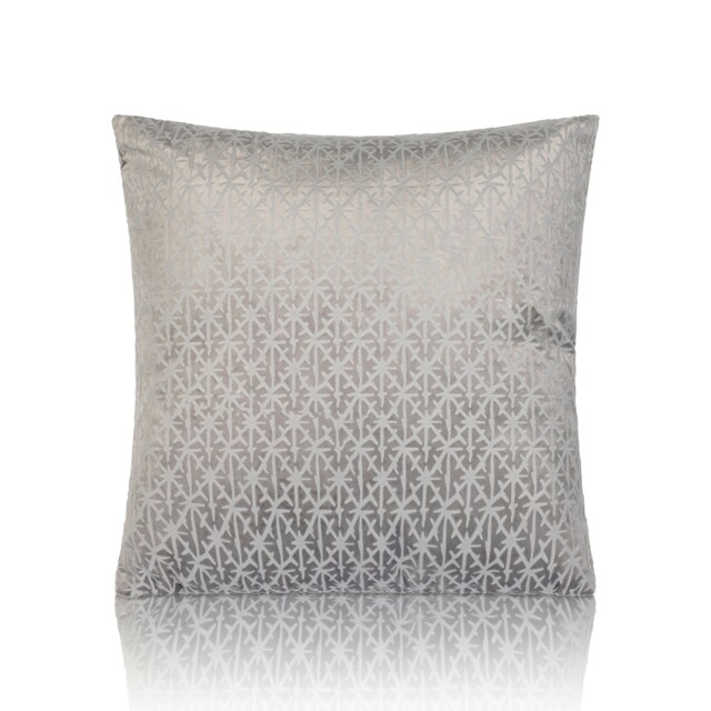 Textured Velvet 45cm x 45cm Silver Cushion Set of 4 Silver 45cm x 45cm x 10cm 4