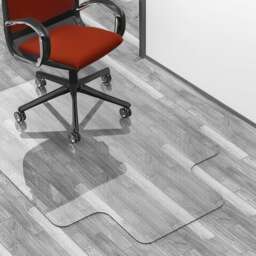 PVC Clear Chair Mat for Hard Floors - 120x90cm with a Lip