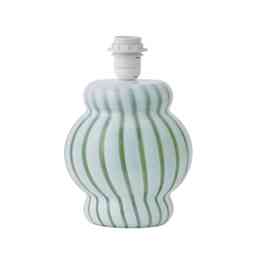 ValueLights Taffy Green Stripe Glass Table Lamp Base Only Green
