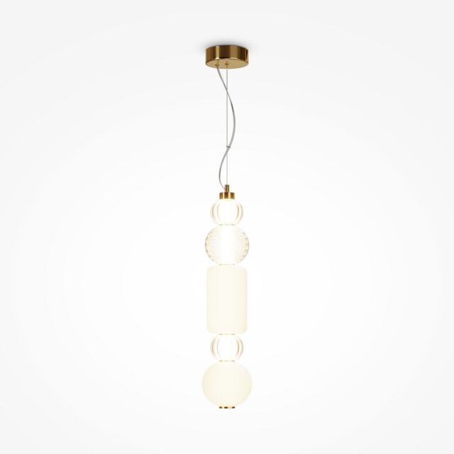 Maytoni Collar II Modern Slim Pendant Ceiling Light Gold Integrated LED 3000K