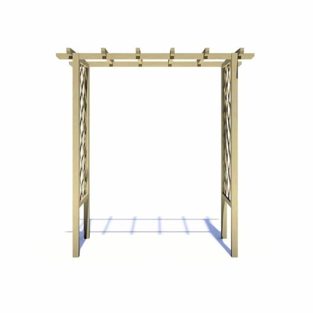 Wooden Arch Trellis Pergola 6 x 3 Feet - L137.8 x W233 x H242.6 cm