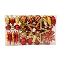 Neo Large 110PCS Christmas Tree Bauble Ornaments Set Red