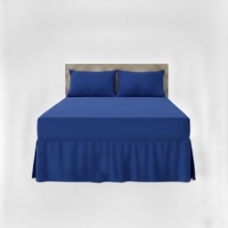 Fitted Valance Bed Sheet Polycotton Mattress Cover And Frill Easy Care Blue Single