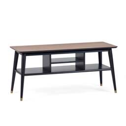 Premium Dunbar Media Unit in Walnut and Black