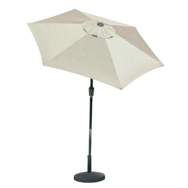 GardenKraft 2 M Parasol Crank & Tilt 6 Ribs Beige Multi