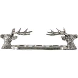 Candle Holder: 3 Candle Stag Candle Holder, Aluminum Chrome