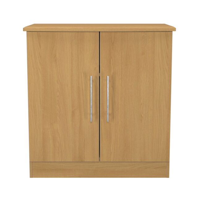 Carlton 2 Door Cabinet in Modern Oak (Ready Assembled) Brown Modern Oak
