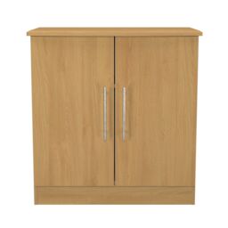 Carlton 2 Door Cabinet in Modern Oak (Ready Assembled) Brown Modern Oak